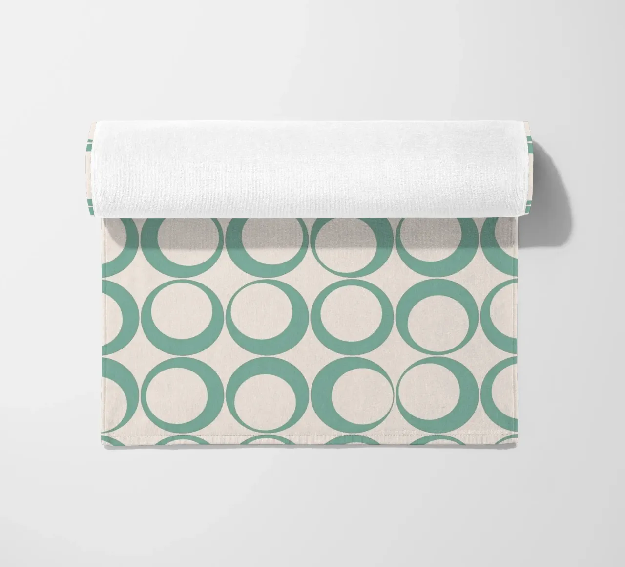 Blu menta Retro Loops Vibe nostalgico telo mare da Timeless moderna