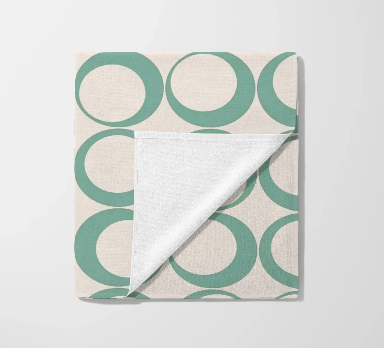 Blu menta Retro Loops Vibe nostalgico telo mare da Timeless moderna