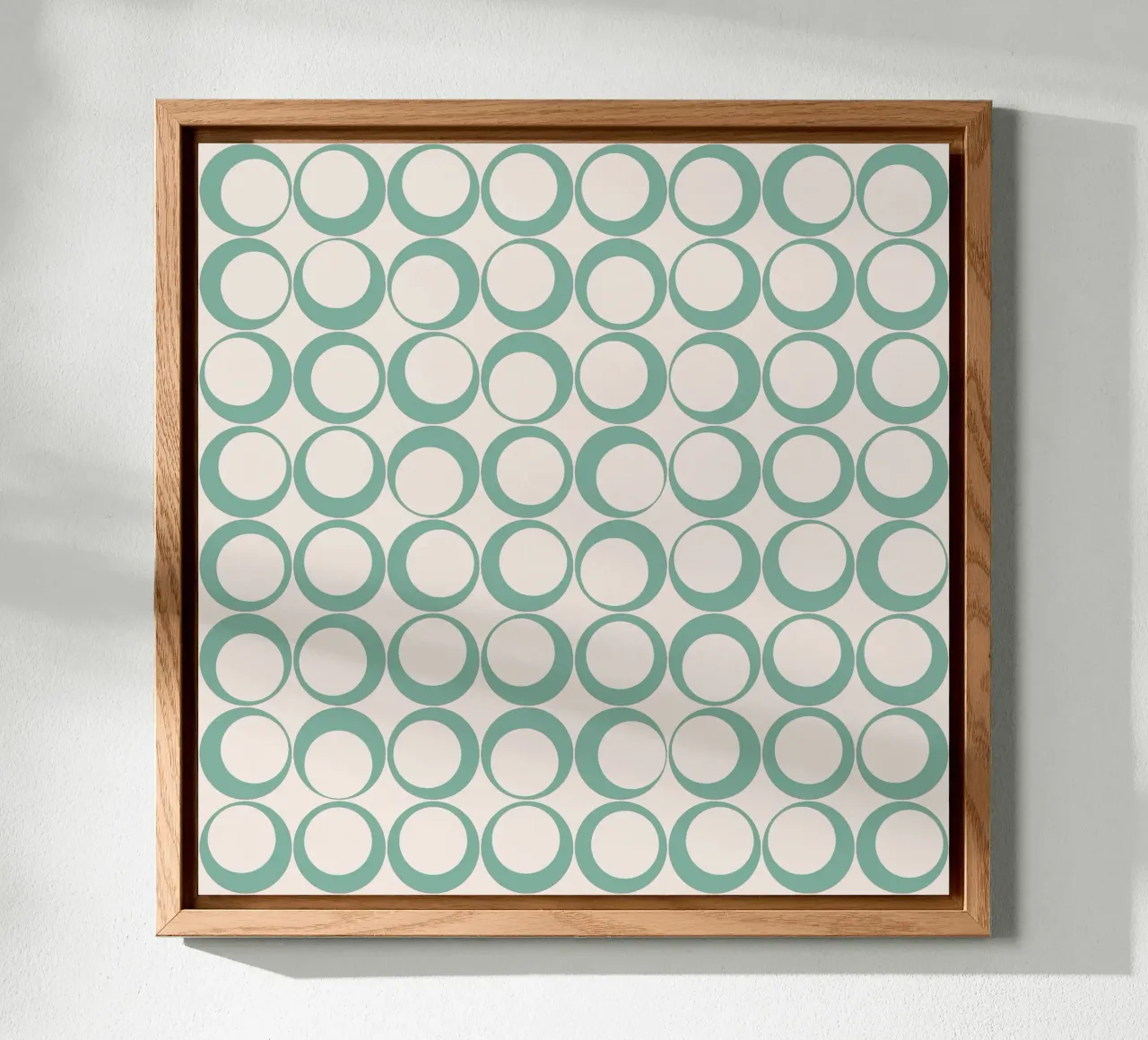 Blu menta Retro Loops Vibe nostalgico alluminio dibond da Timeless moderna