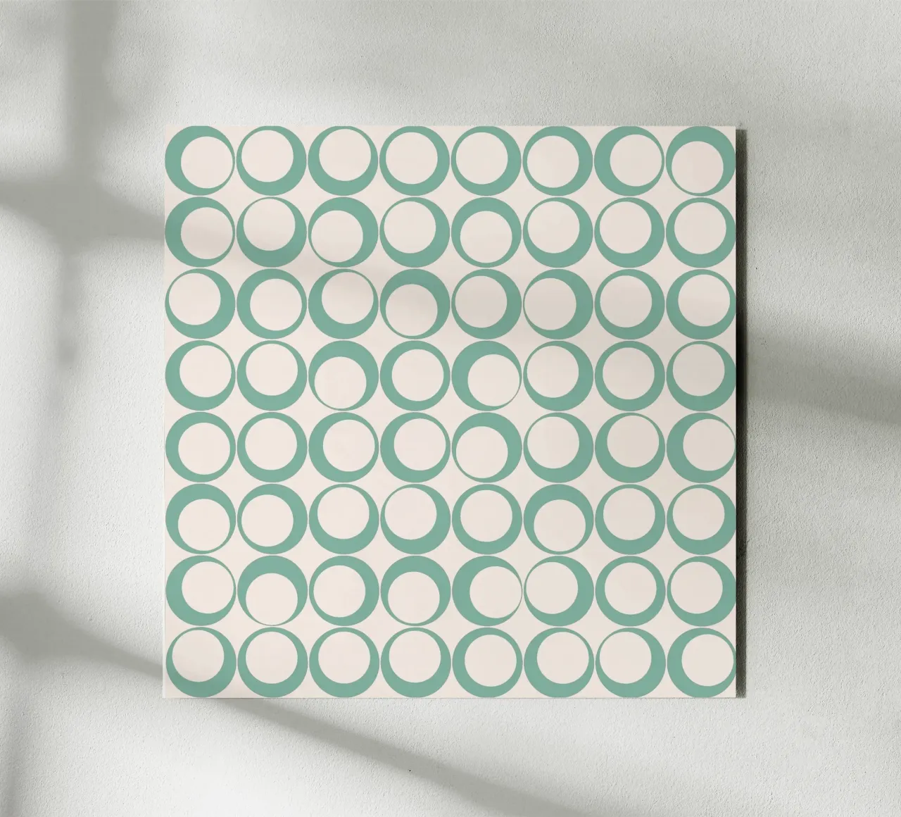 Blu menta Retro Loops Vibe nostalgico alluminio dibond da Timeless moderna