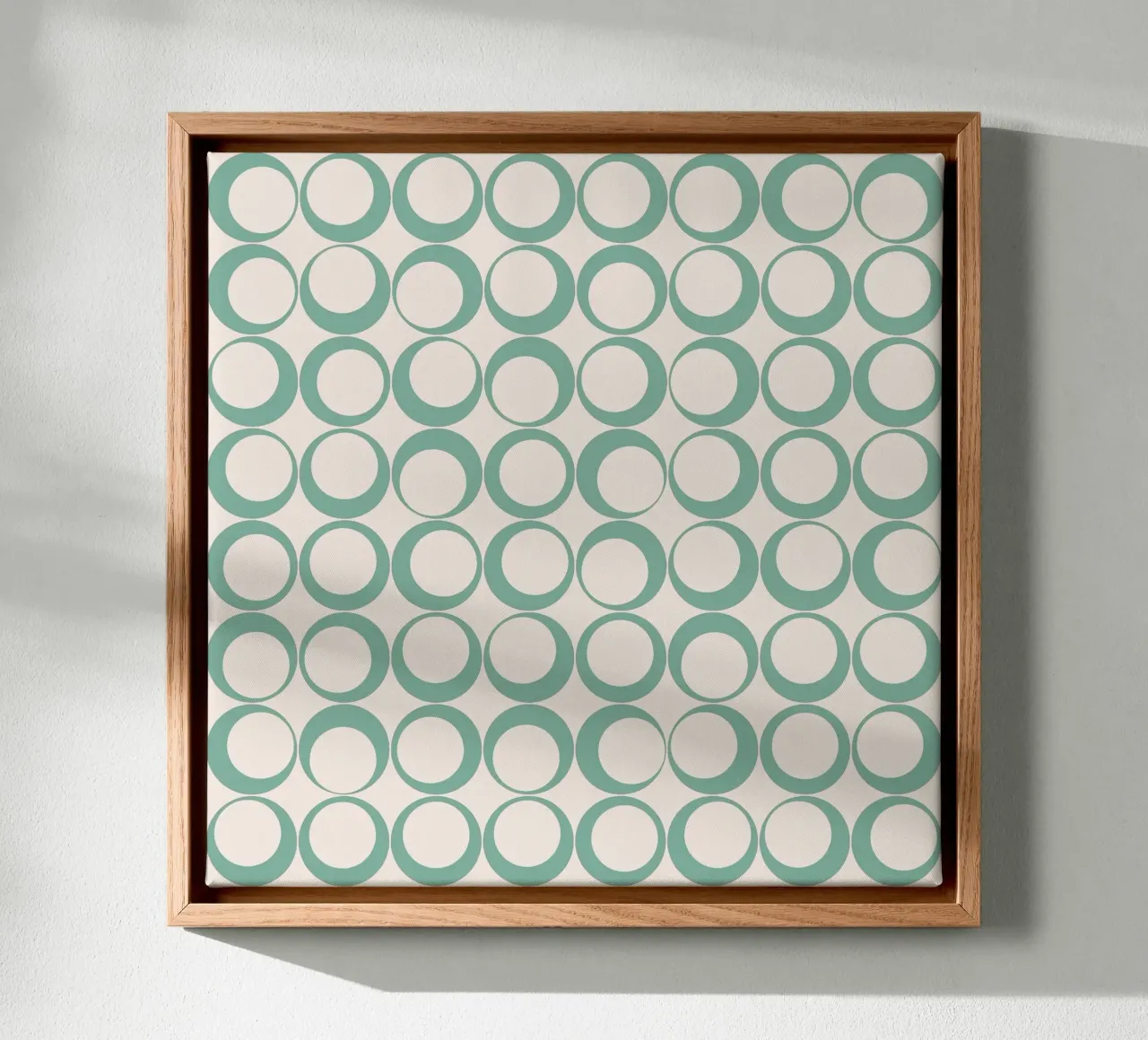 Blu menta Retro Loops Vibe nostalgico tela da Timeless moderna