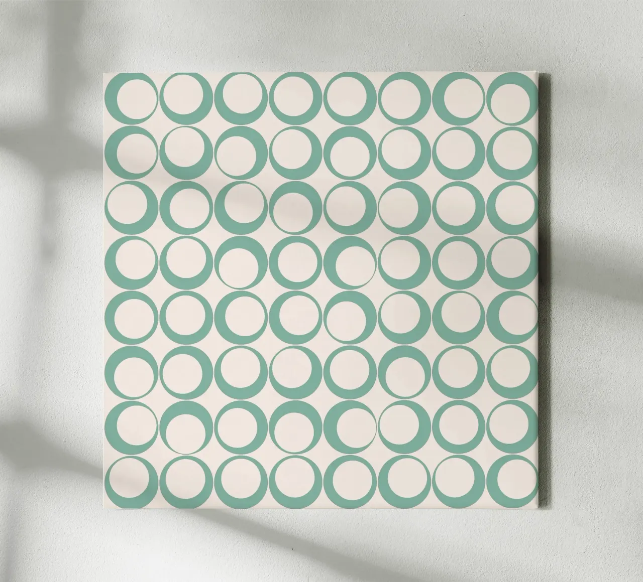 Blu menta Retro Loops Vibe nostalgico tela da Timeless moderna