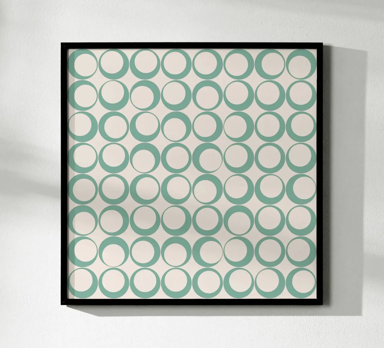 Blu menta Retro Loops Vibe nostalgico carta hahnemühle da Timeless moderna