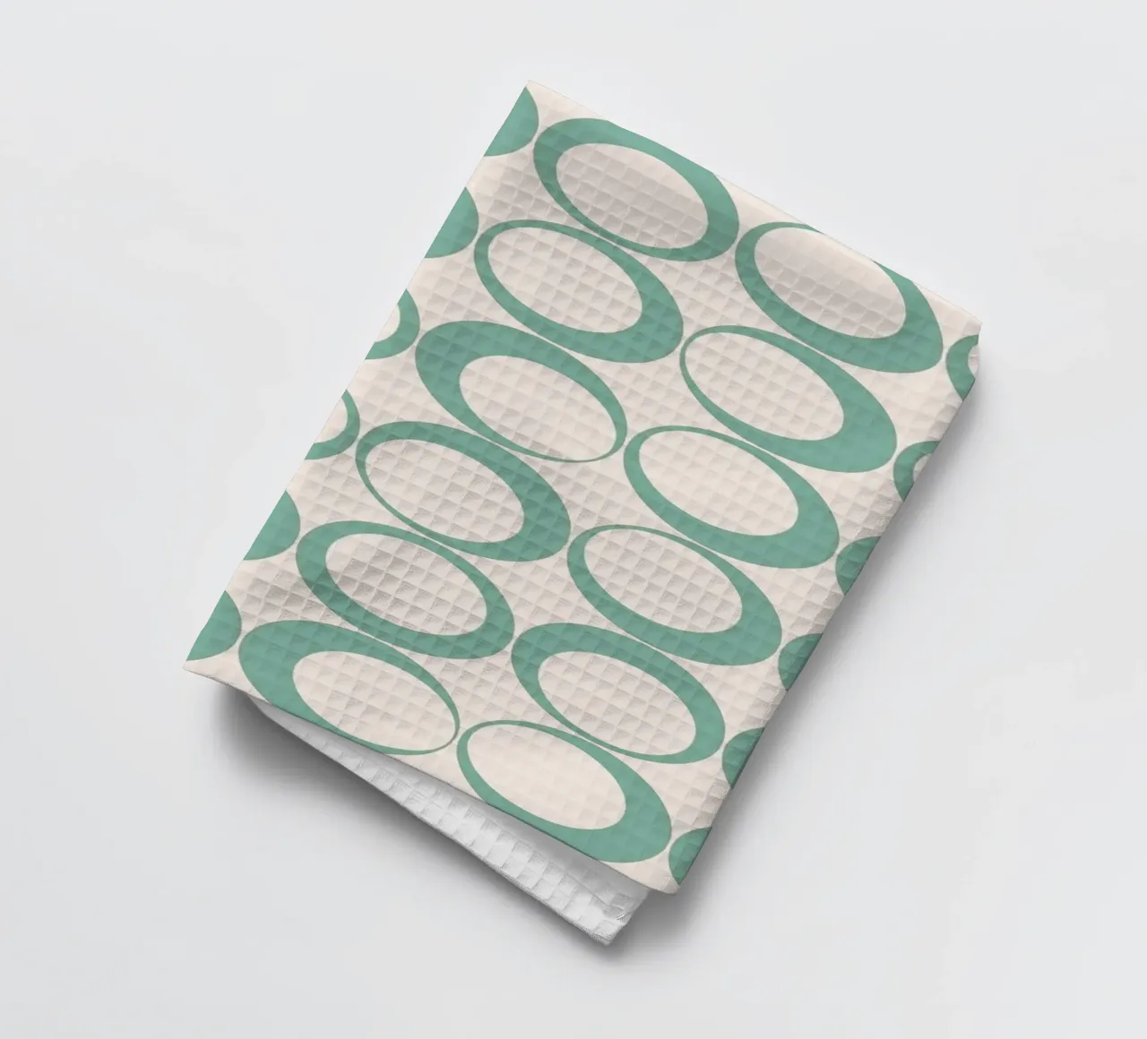 Blu menta Retro Loops Vibe nostalgico canovaccio da cucina da Timeless moderna