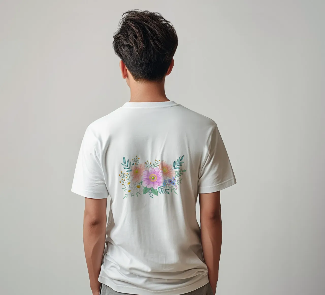 Flower frame with spring flair. Space for your own text t-shirt by CalliLetters