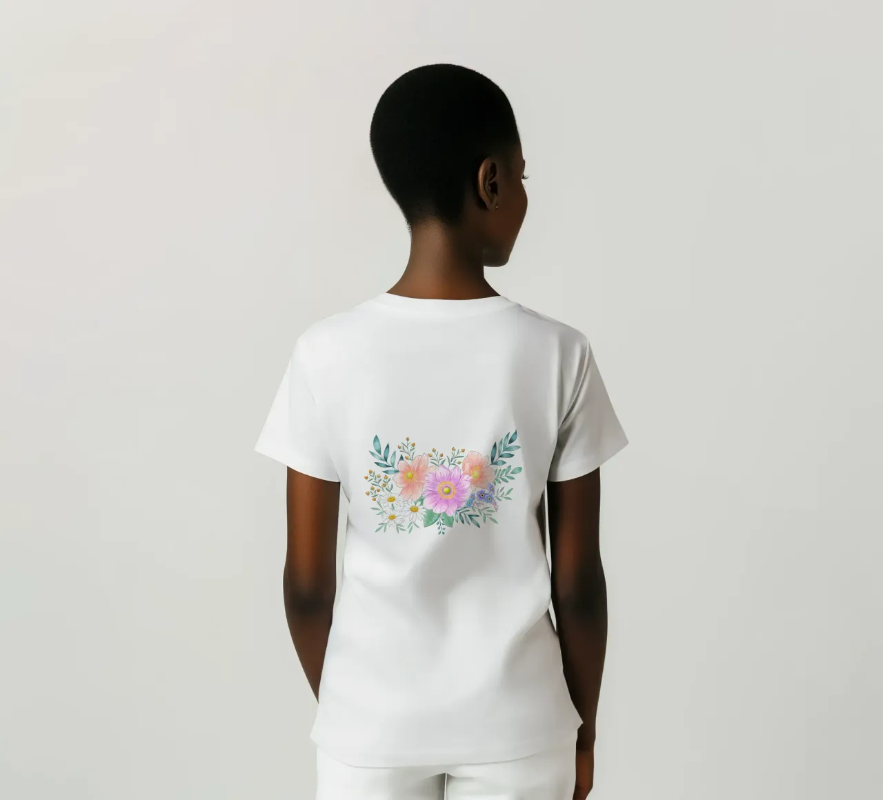Flower frame with spring flair. Space for your own text t-shirt by CalliLetters