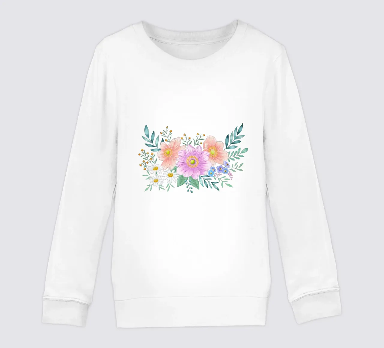Marco de flores con un toque primaveral. Espacio para su propio texto sudadera para niño de CalliLetters