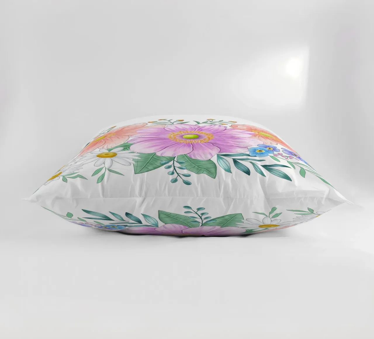 Flower frame with spring flair. Space for your own text decorative cushion by CalliLetters