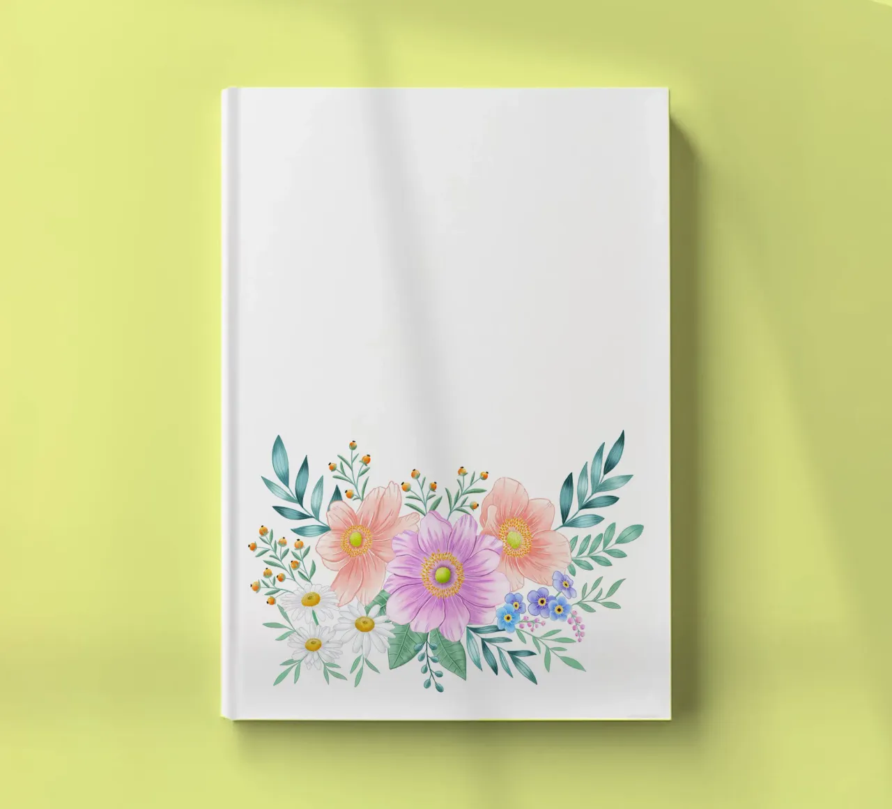 Flower frame with spring flair. Space for your own text notebook by CalliLetters