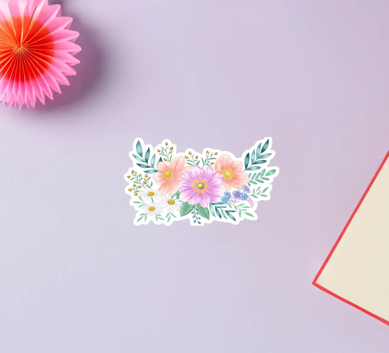 Flower frame with spring flair. Space for your own text sticker by CalliLetters