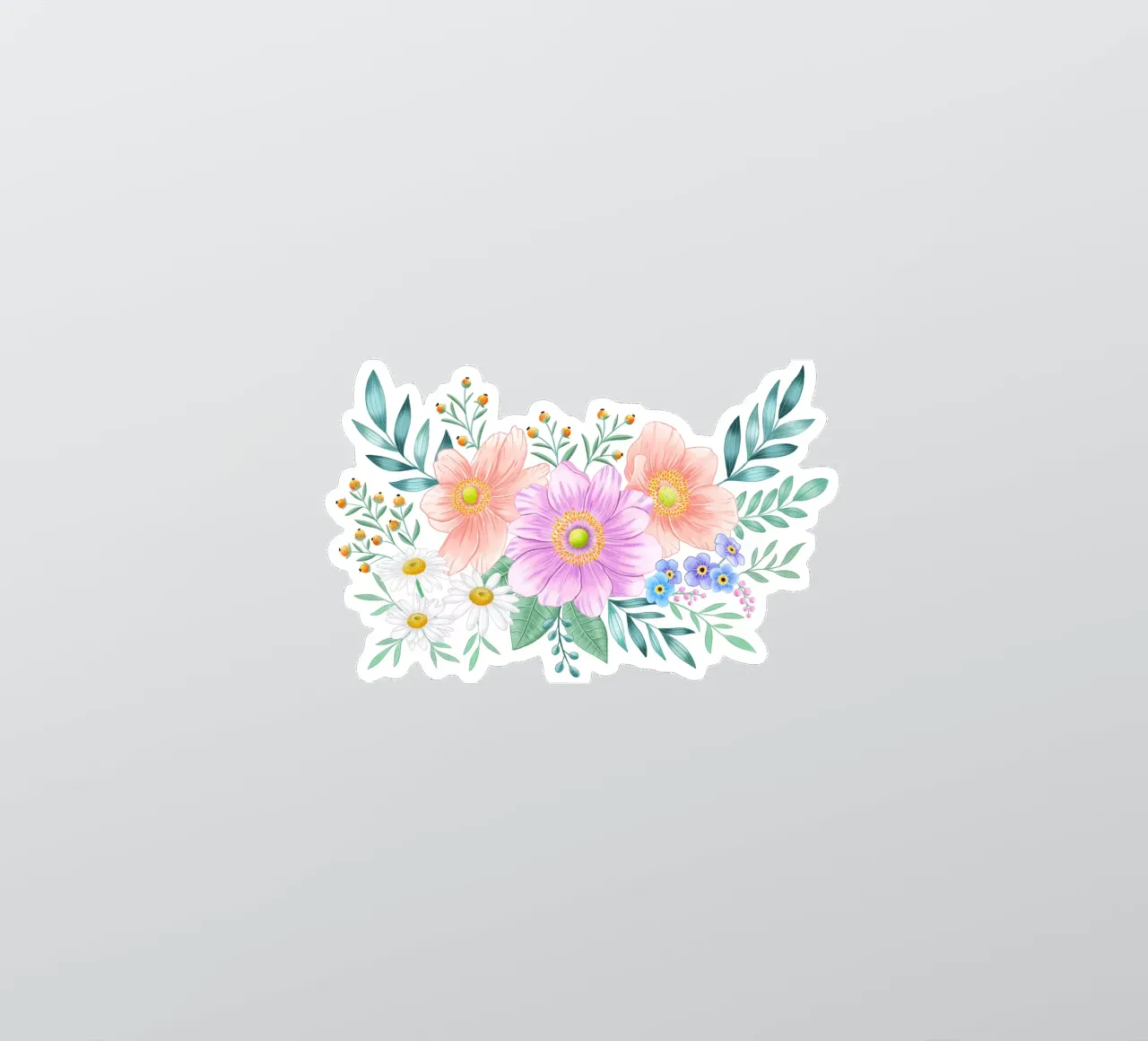 Flower frame with spring flair. Space for your own text sticker by CalliLetters