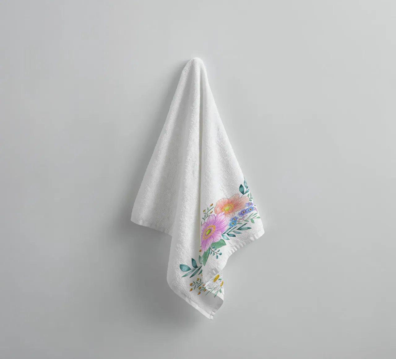 Flower frame with spring flair. Space for your own text towel by CalliLetters