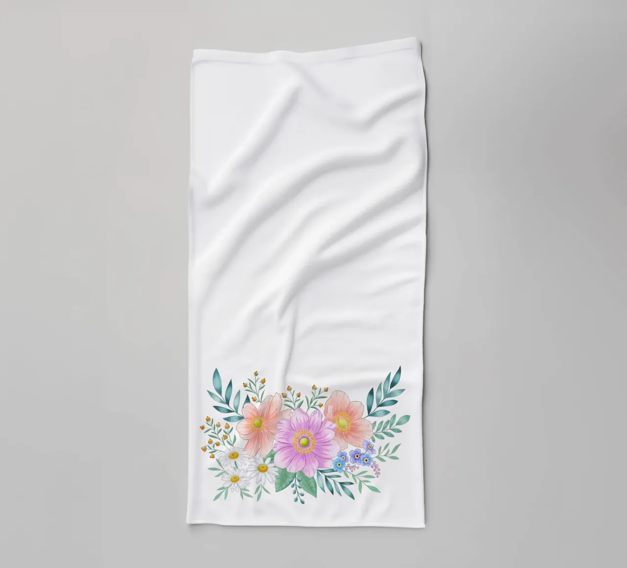 Flower frame with spring flair. Space for your own text towel by CalliLetters