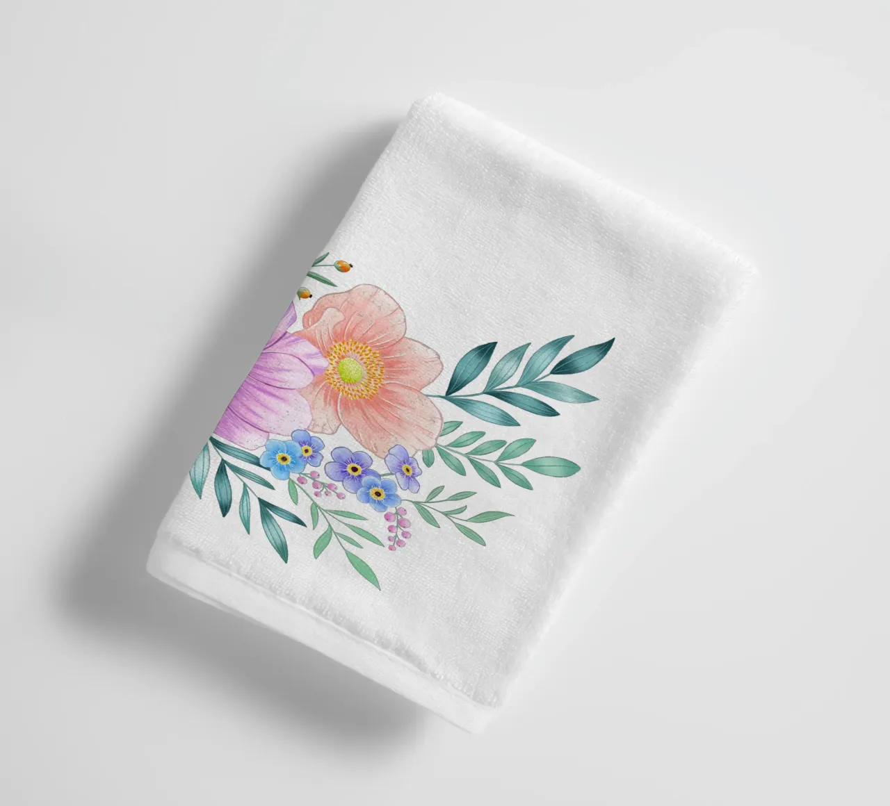 Flower frame with spring flair. Space for your own text towel by CalliLetters