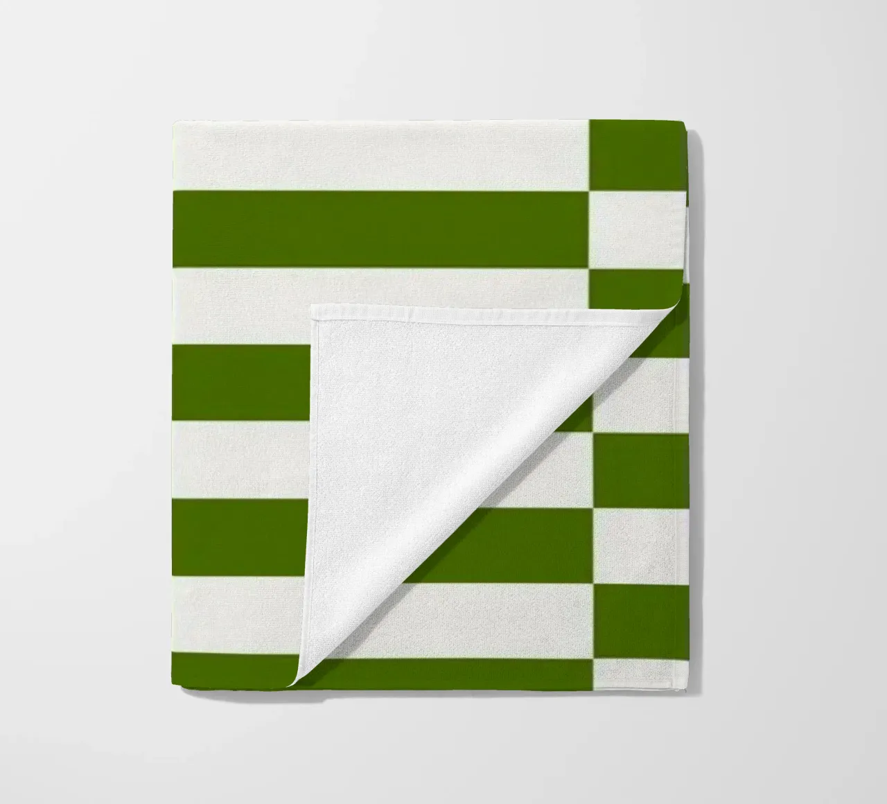 Strisce a quadri verdi di metà secolo telo mare da Timeless moderna