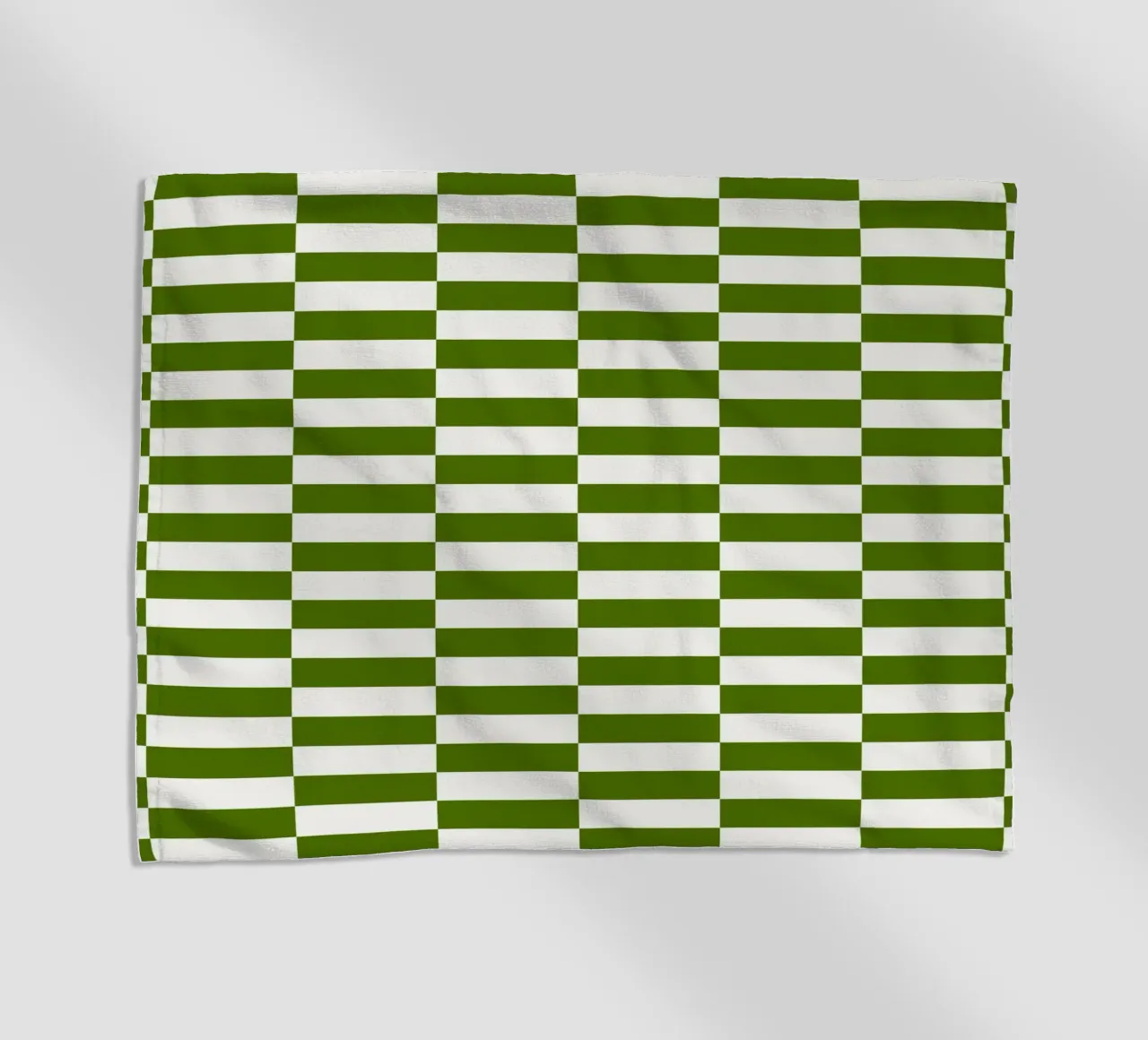 Strisce a quadri verdi di metà secolo telo mare da Timeless moderna