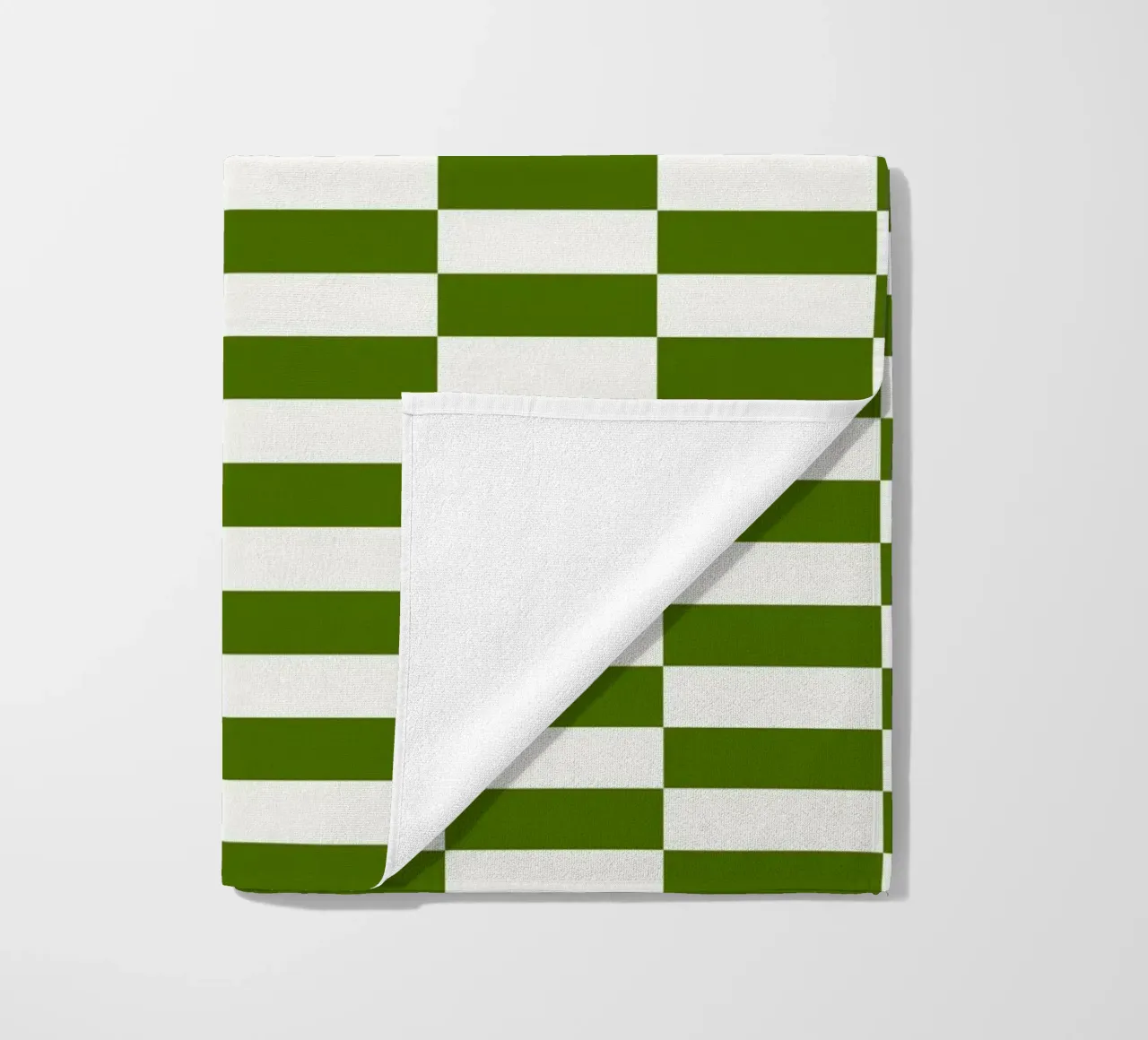 Strisce a quadri verdi di metà secolo telo mare da Timeless moderna