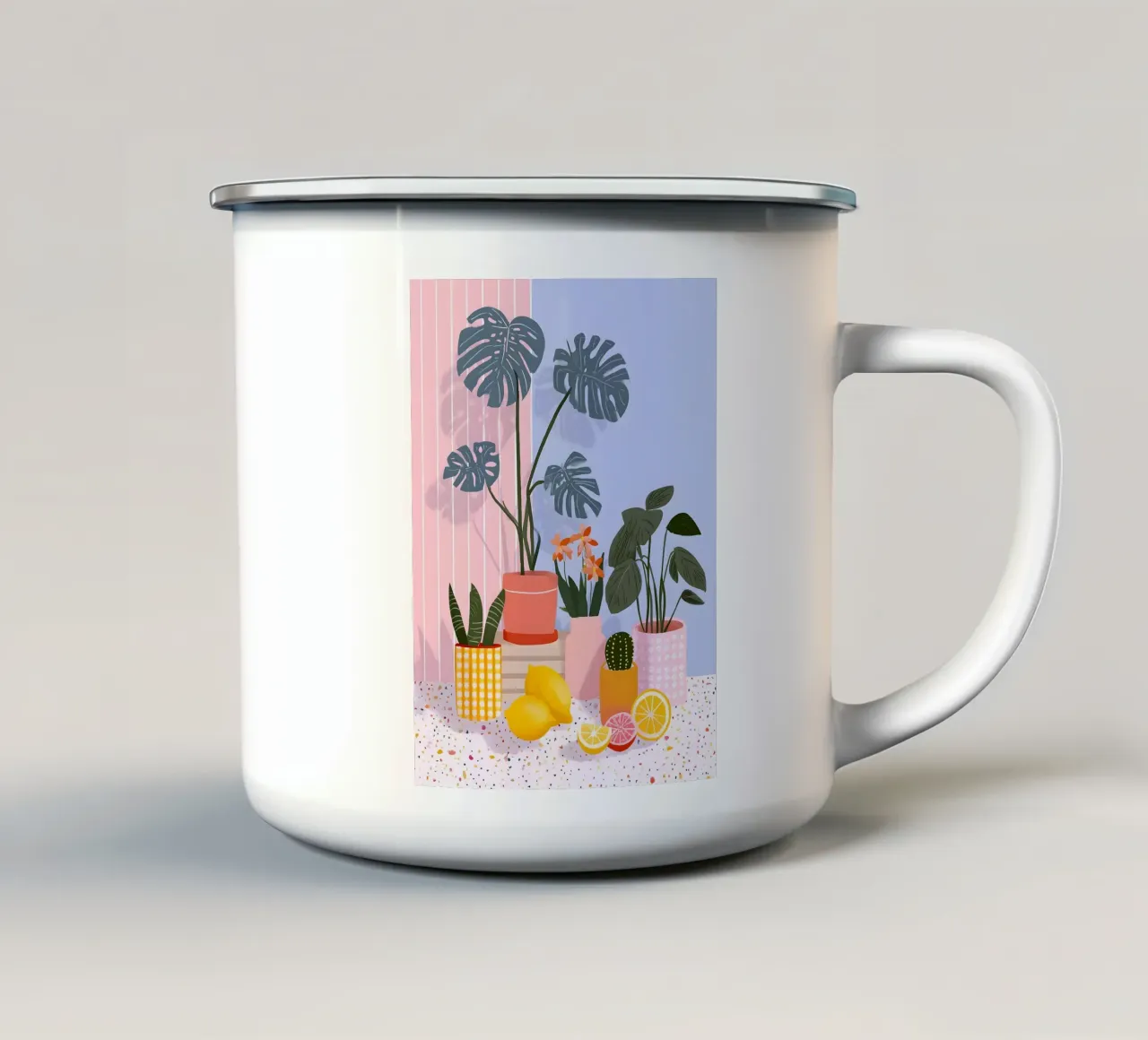 Lemon Garden Studio tazza in smalto da Vibrant Berry Studio