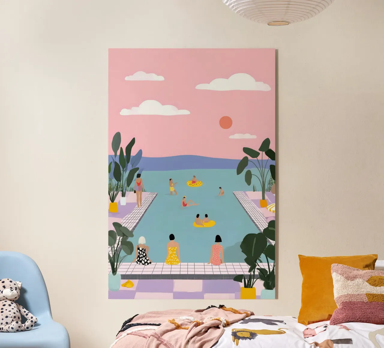 Poolside Reverie plexiglass da Vibrant Berry Studio