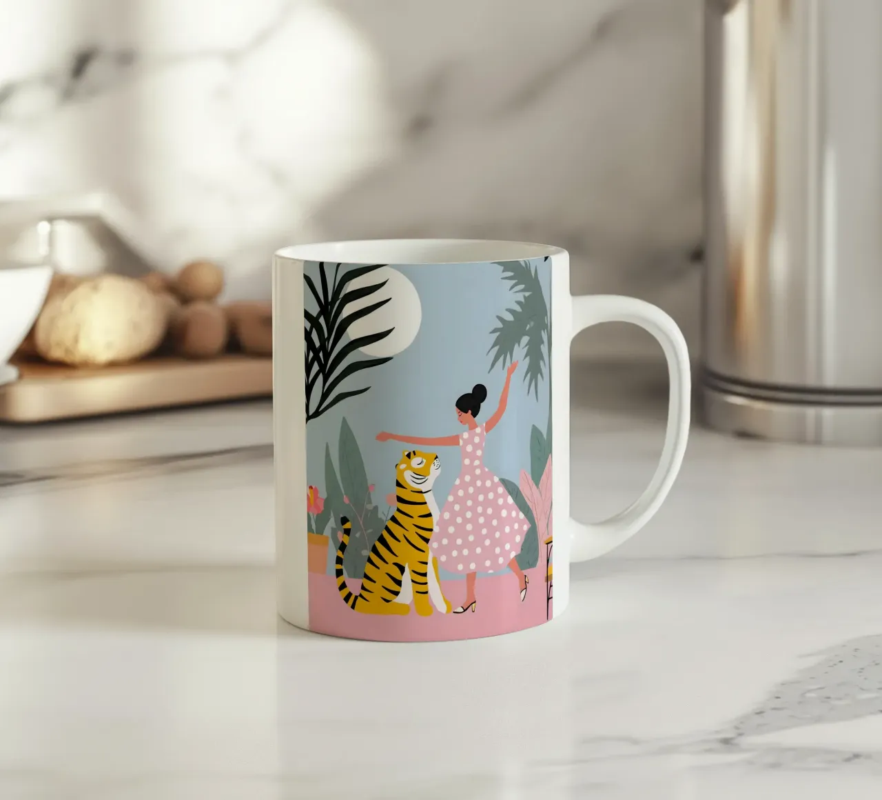 Dancing in the Moonlight tazza in ceramica da Vibrant Berry Studio