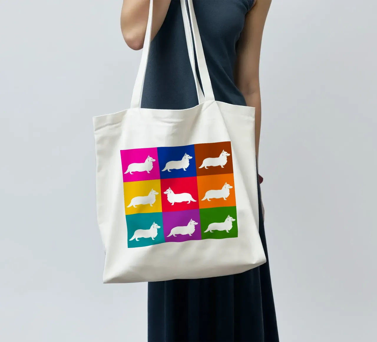 Corgie borsa in juta da Pop dogs