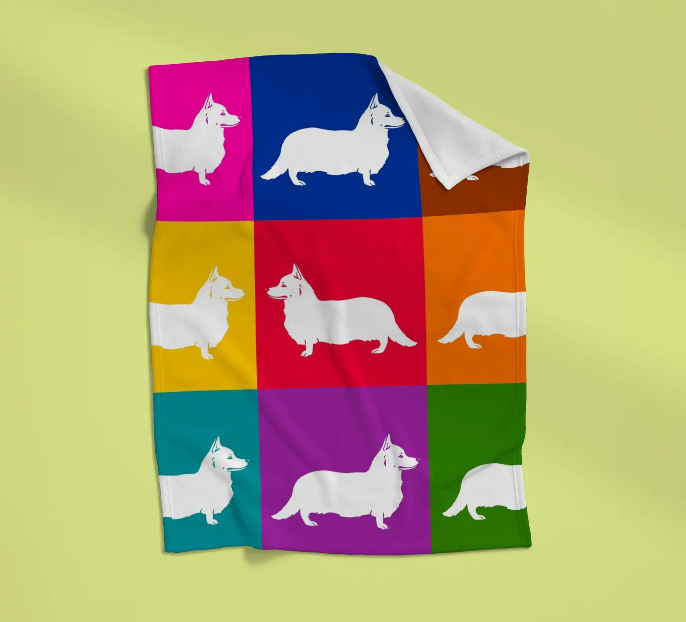 Corgie Fleecedecke von Pop dogs