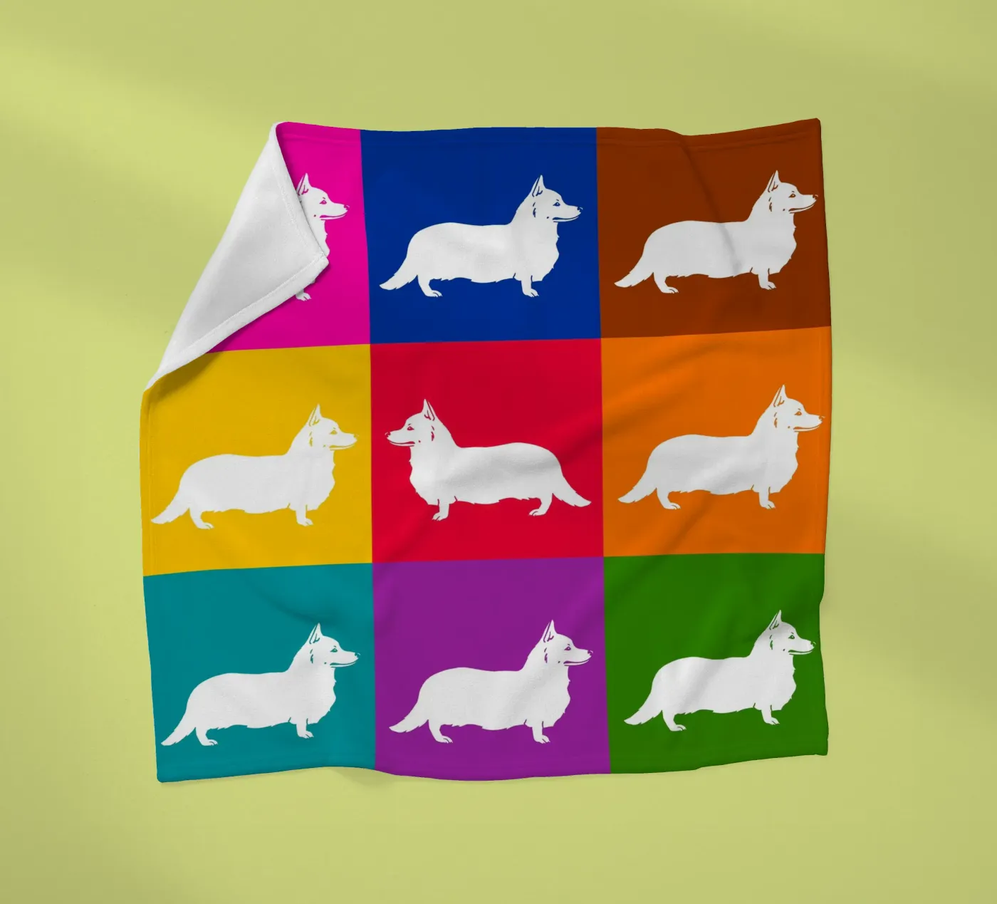 Corgie Fleecedecke von Pop dogs