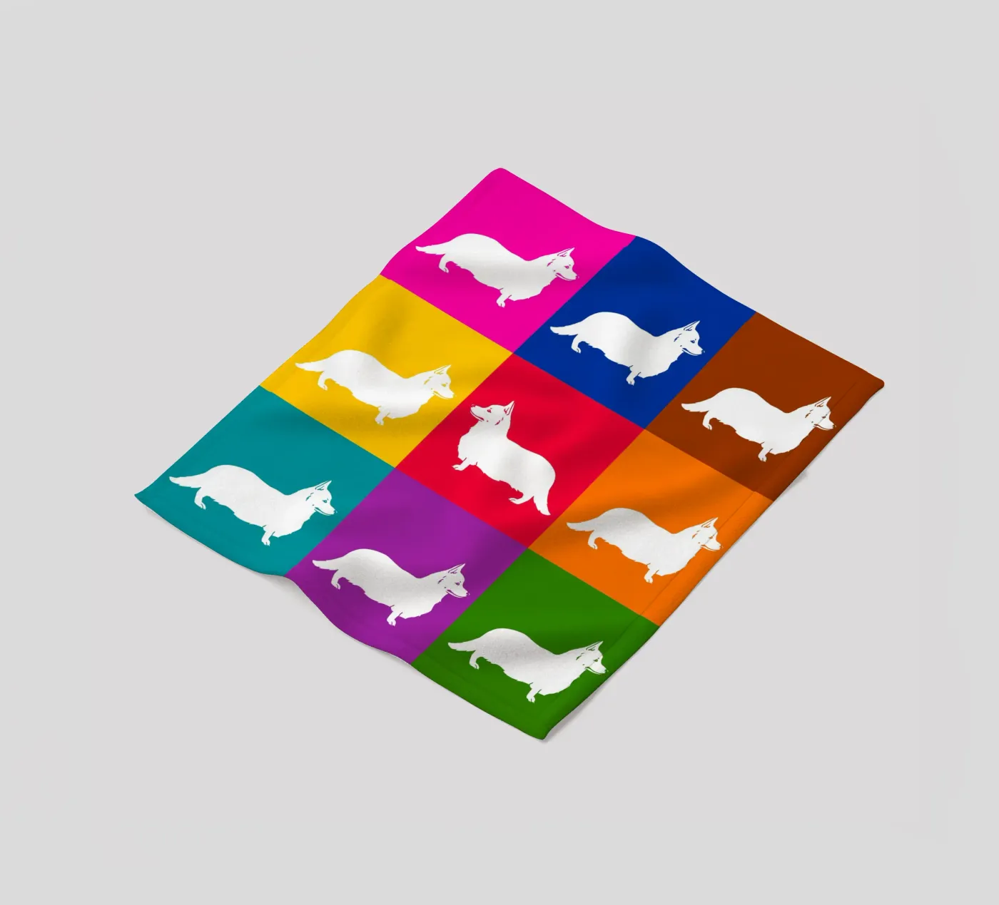 Corgie Fleecedecke von Pop dogs