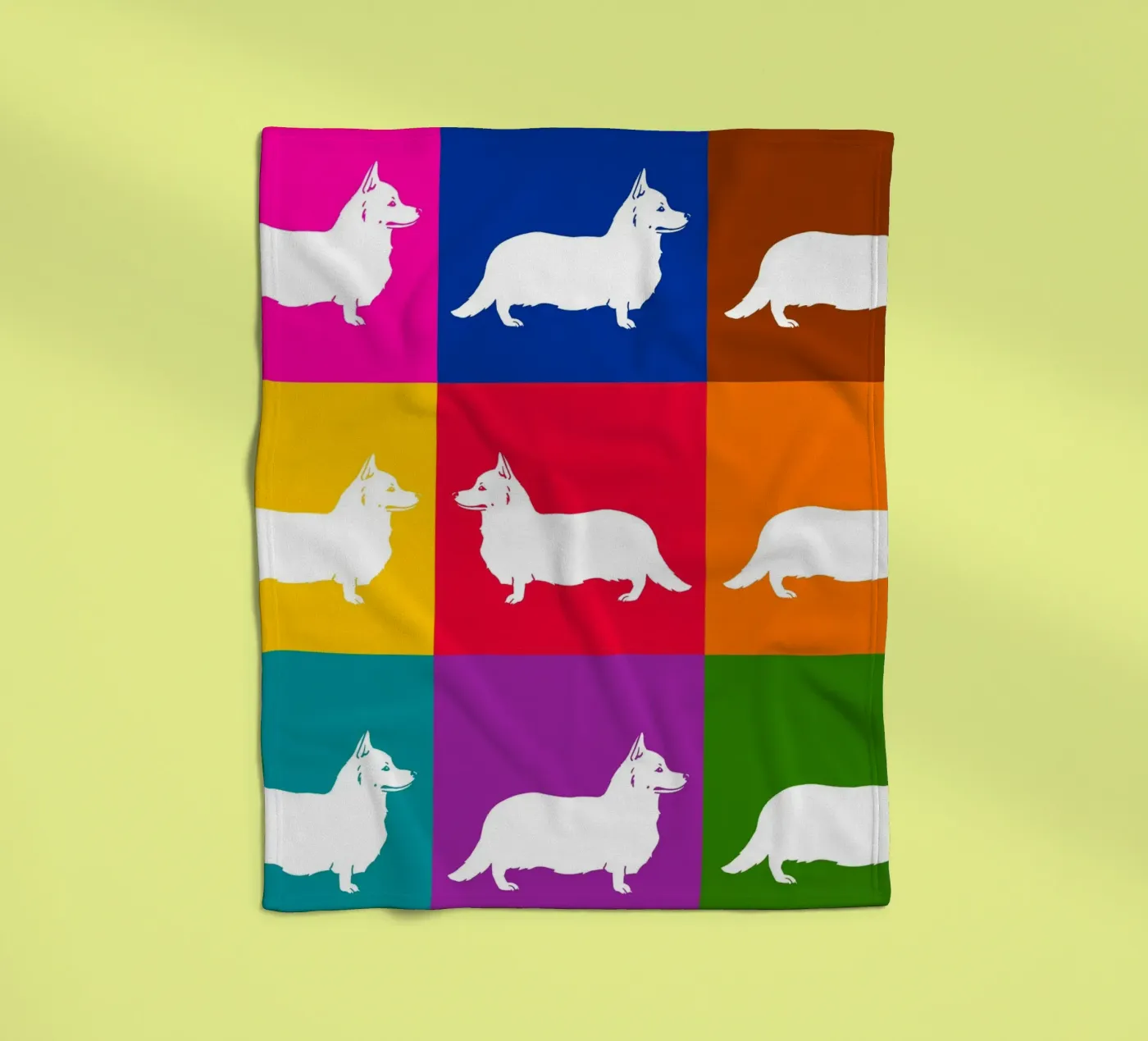 Corgie Fleecedecke von Pop dogs