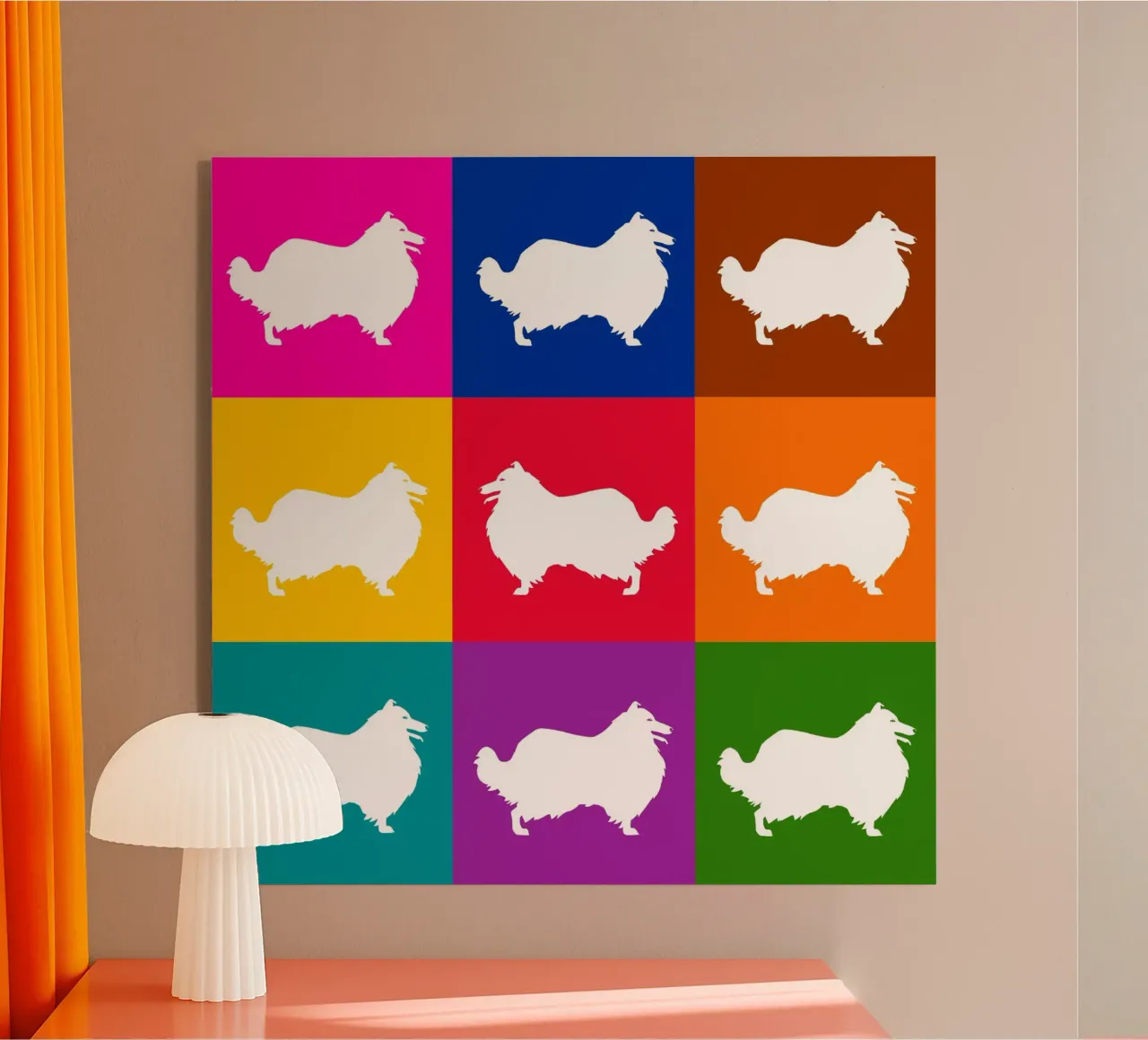 Collie rugueux plexiglas de Pop dogs