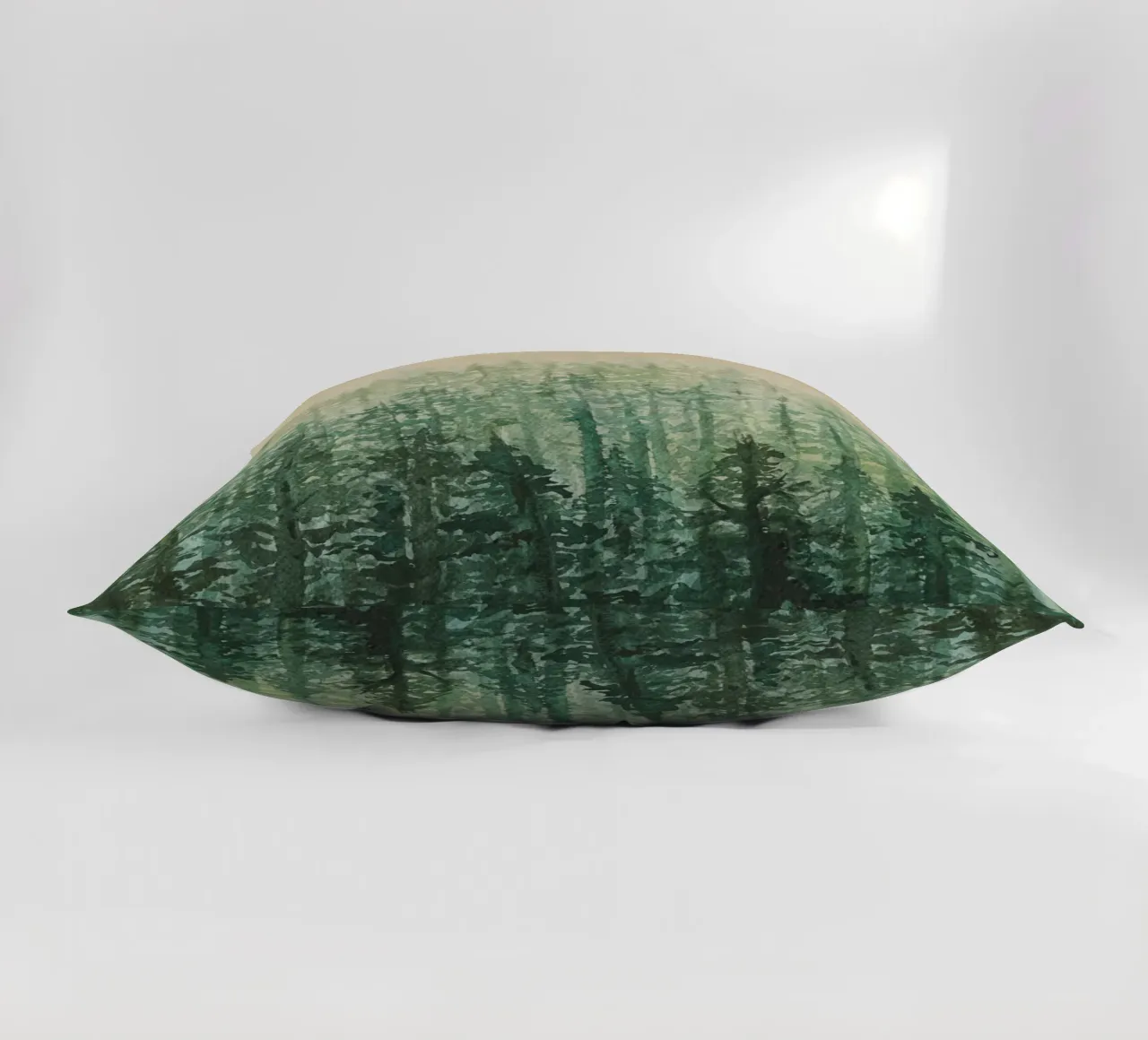 Nella nebbia dorata cuscino da Eva Nev Watercolor