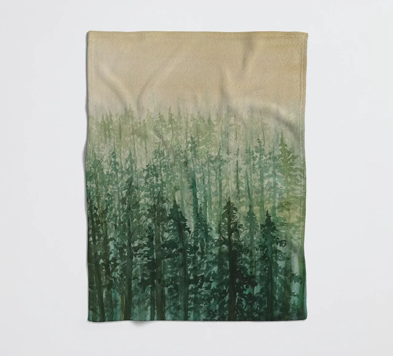 Nella nebbia dorata coperta in pile da Eva Nev Watercolor