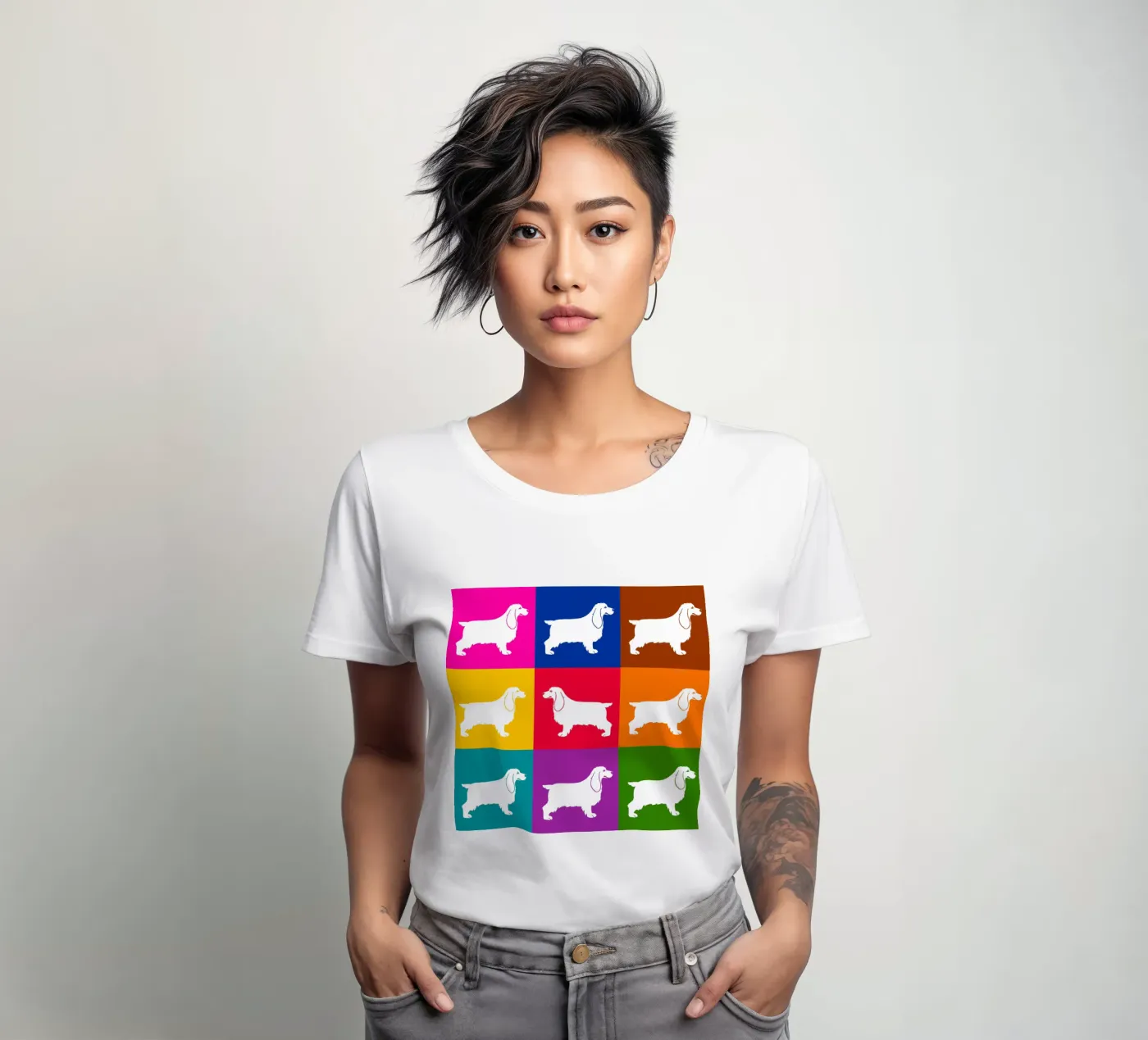 Cocker t-shirt da donna da Pop dogs