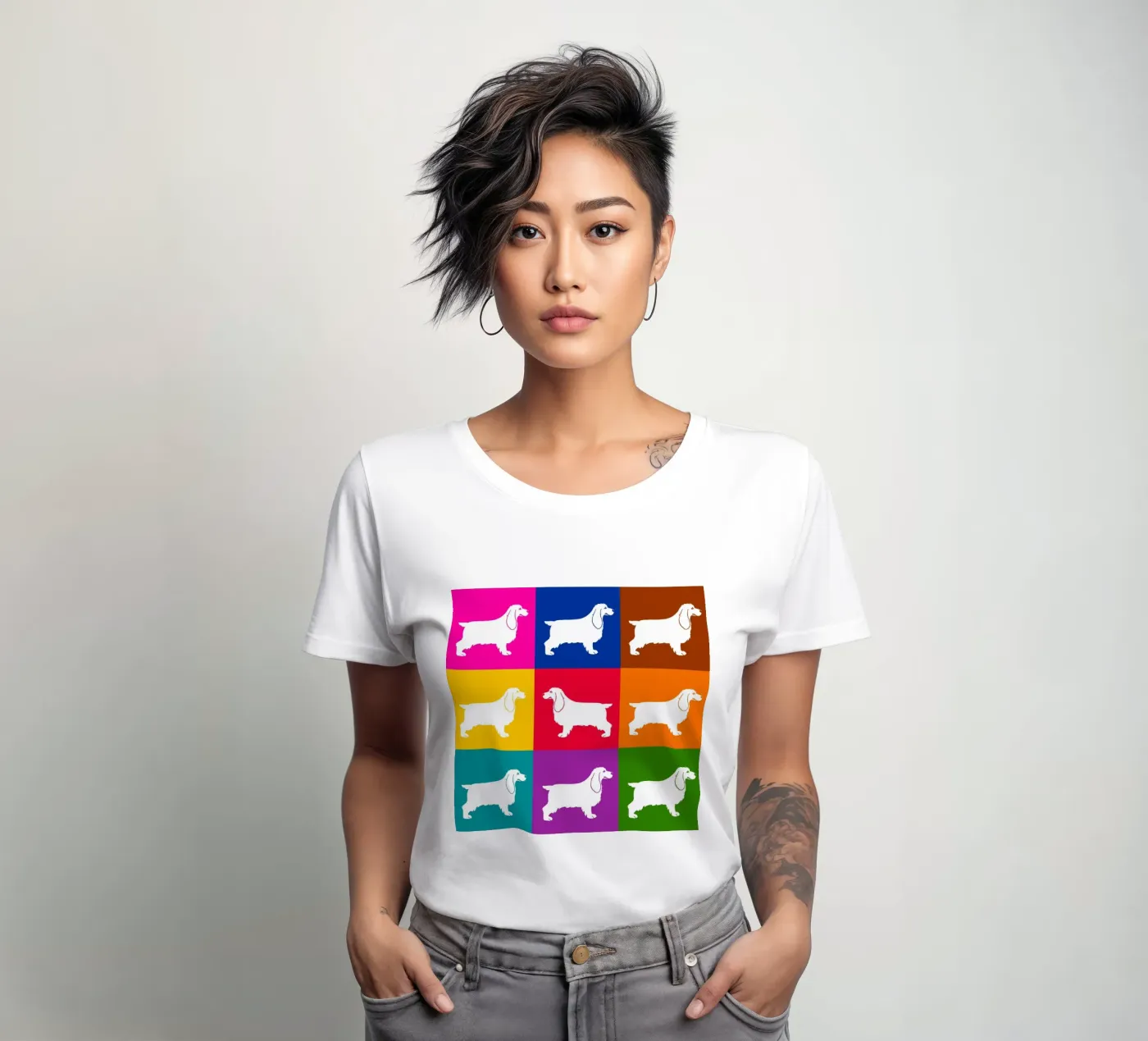 Cocker t-shirt da donna da Pop dogs
