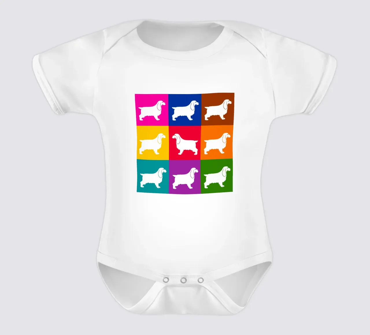 Cocker body neonato maniche corte da Pop dogs