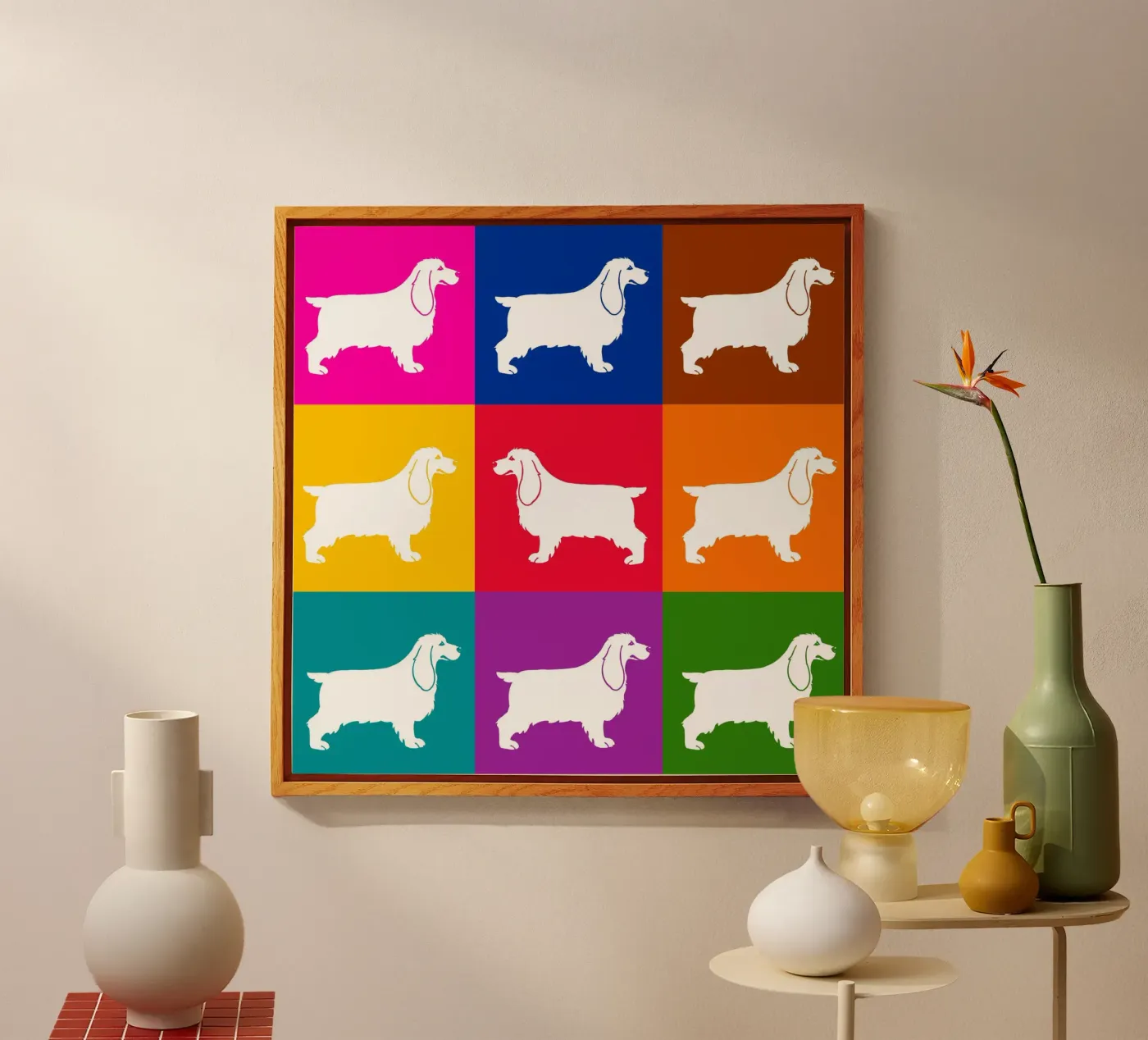 Cocker acryl van Pop dogs