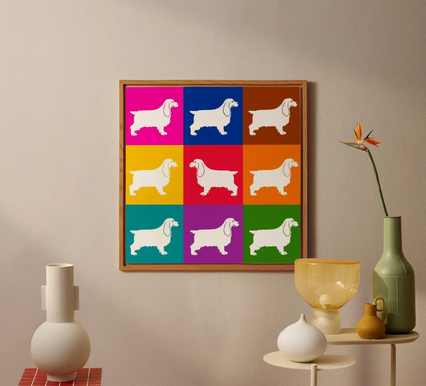 Cocker aluminium-dibond van Pop dogs