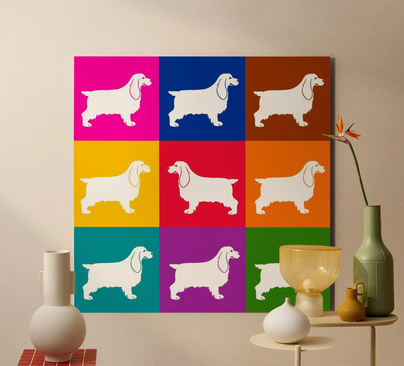 Cocker aluminium-dibond van Pop dogs