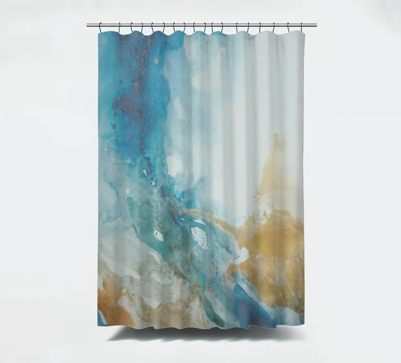 Costa Azul II cortina de baño de Eva Nev Watercolor