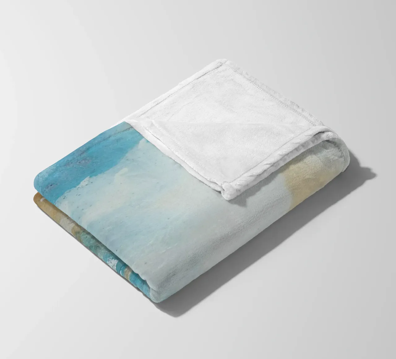 Costa Azzurra II coperta in pile da Eva Nev Watercolor