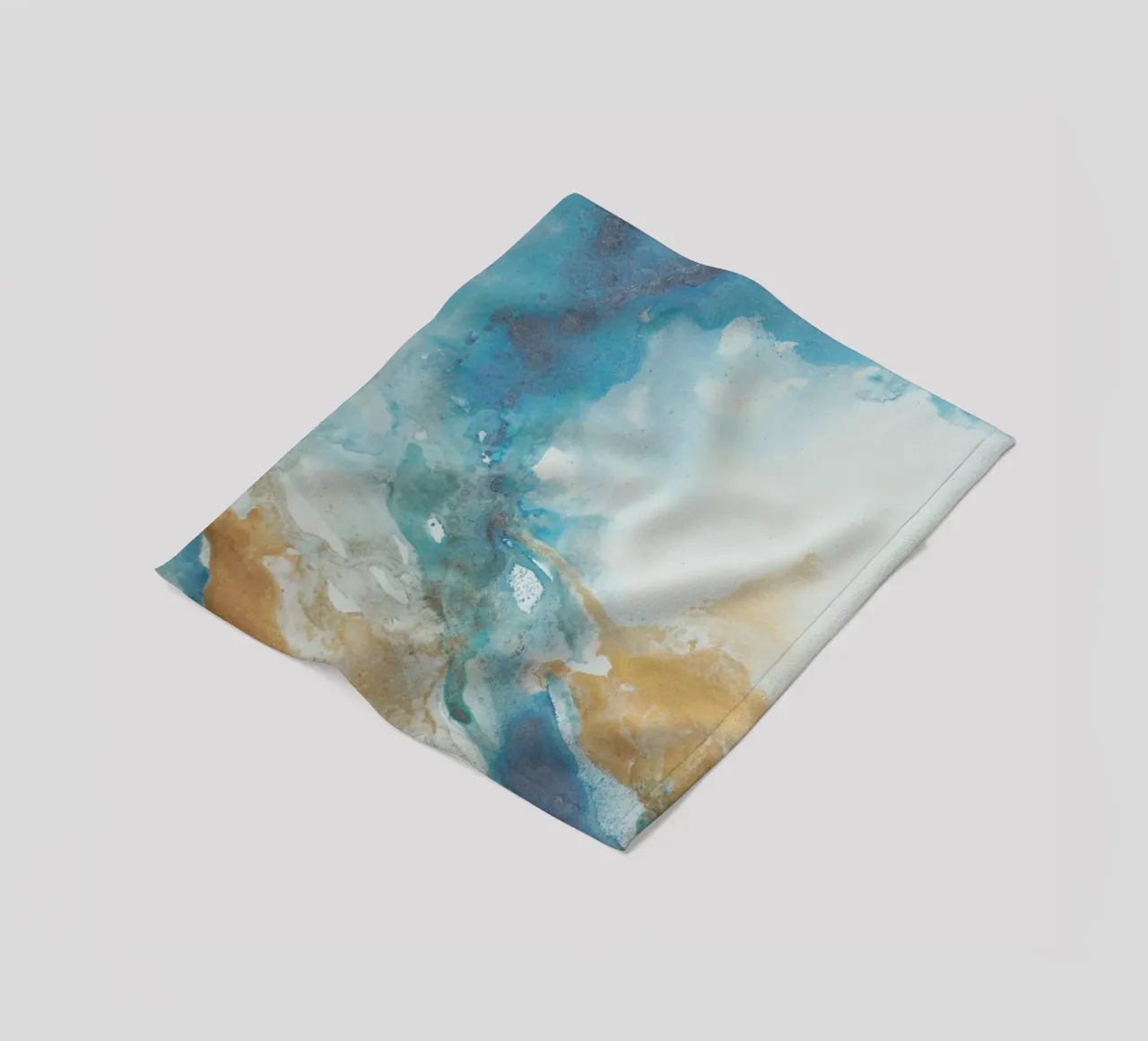 Costa Azzurra II coperta in pile da Eva Nev Watercolor