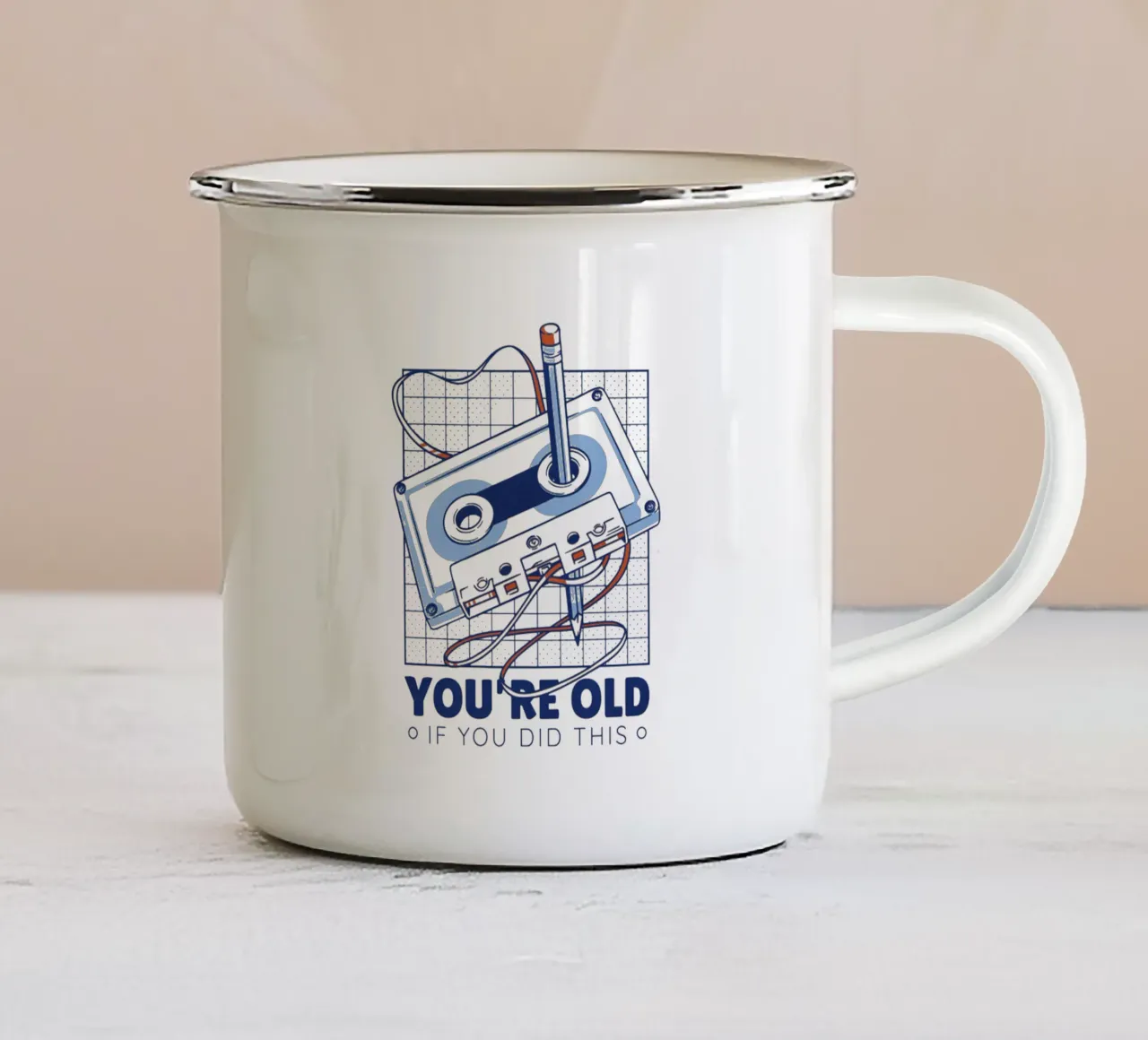 Sei vecchio se hai fatto questo tazza in smalto da Gunawan Rb