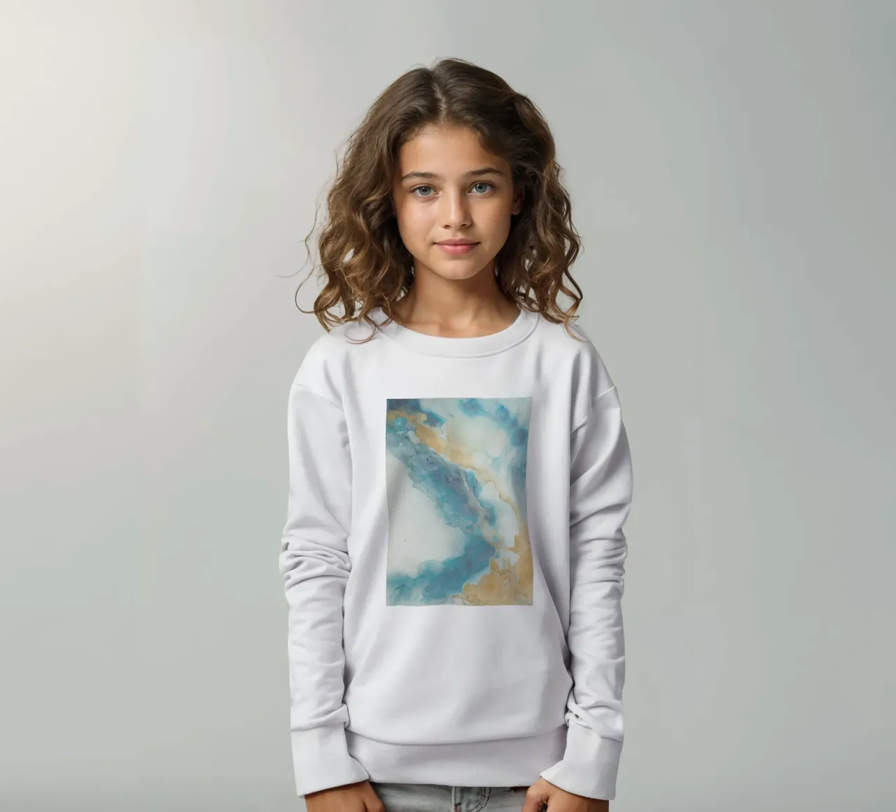 Blue Coast kids sweatshirt by Eva Nev Watercolor