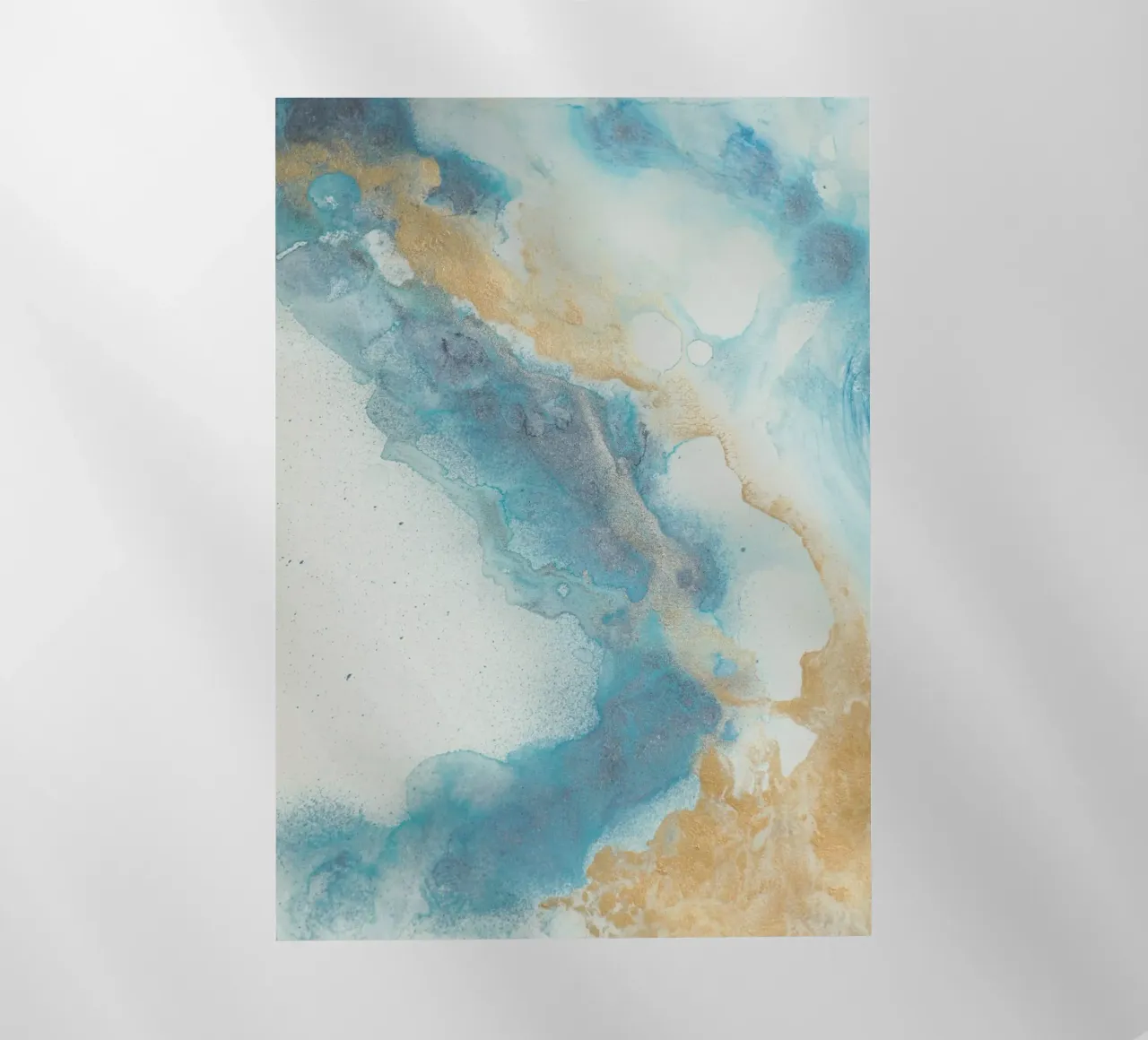Blue Coast backlit film by Eva Nev Watercolor