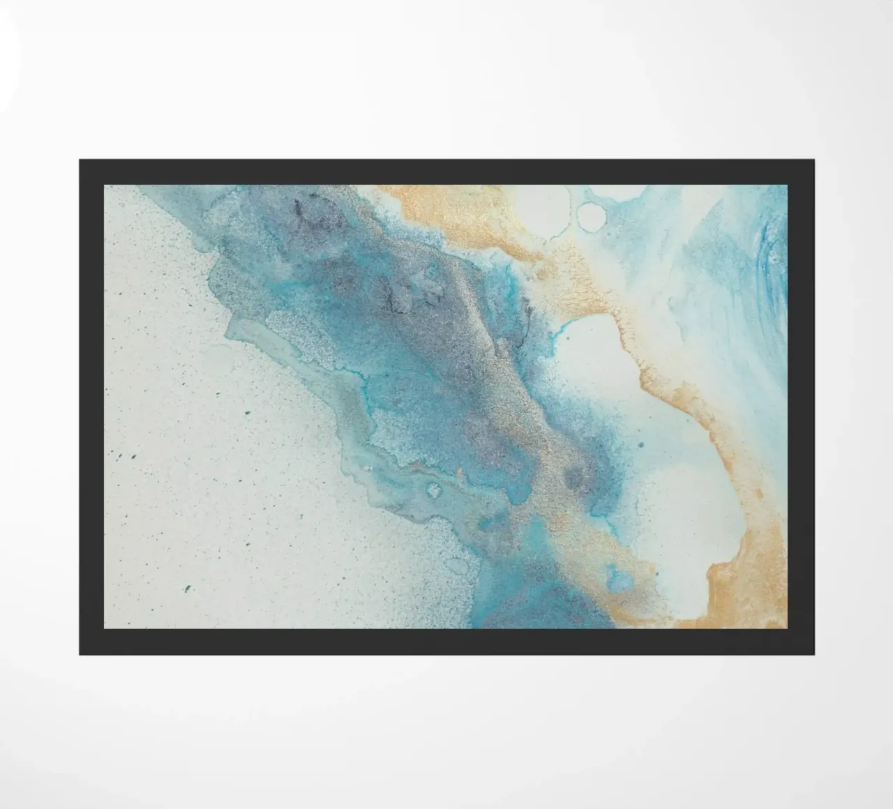 Blauwe kust deurmat van Eva Nev Watercolor