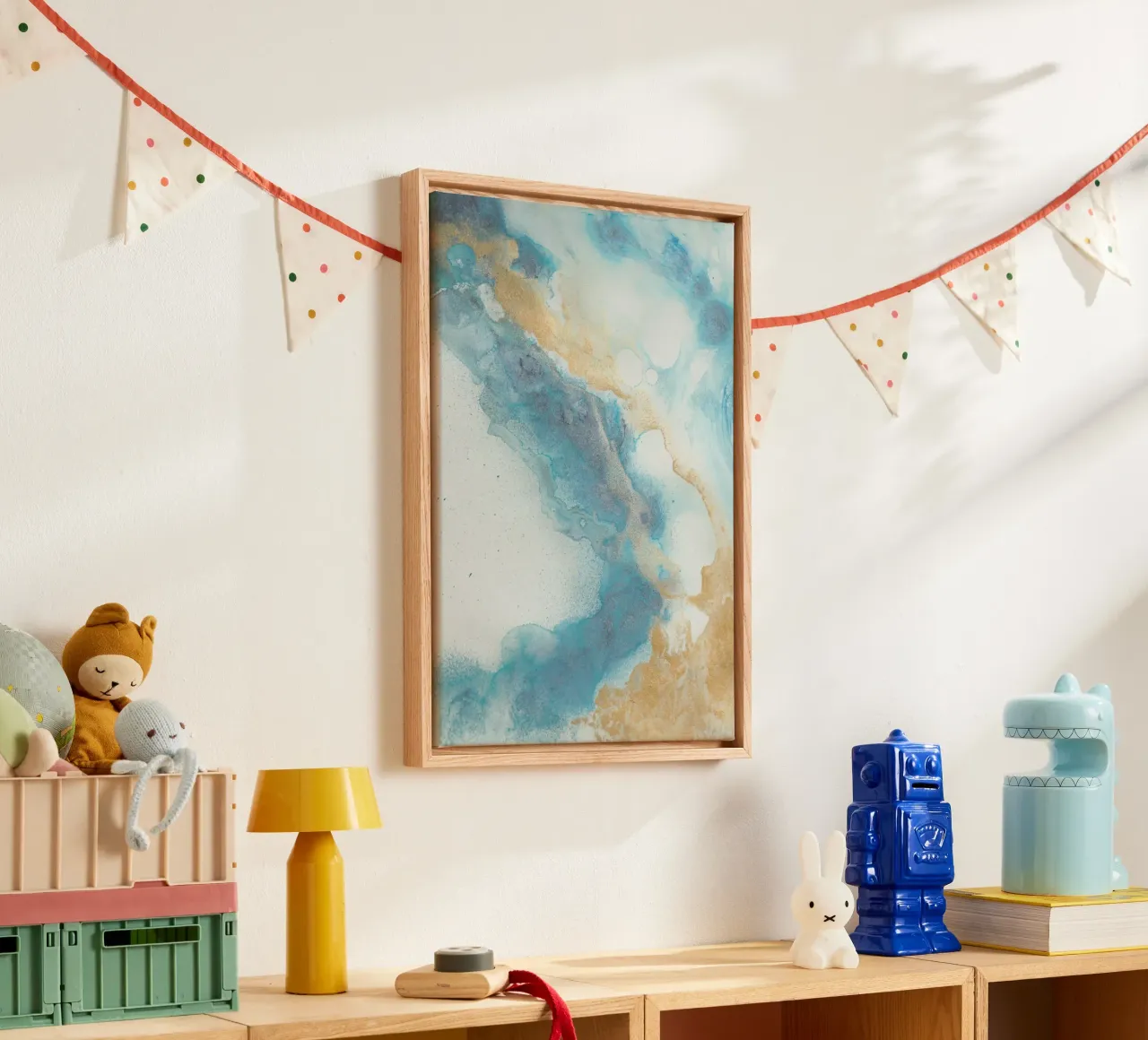 Blue Coast canvas by Eva Nev Watercolor