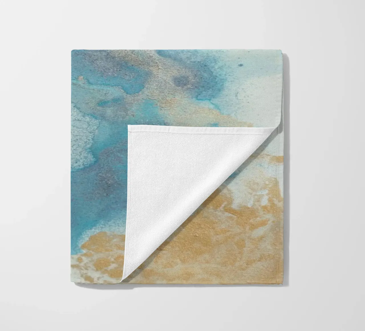 Blue Coast beach towel by Eva Nev Watercolor