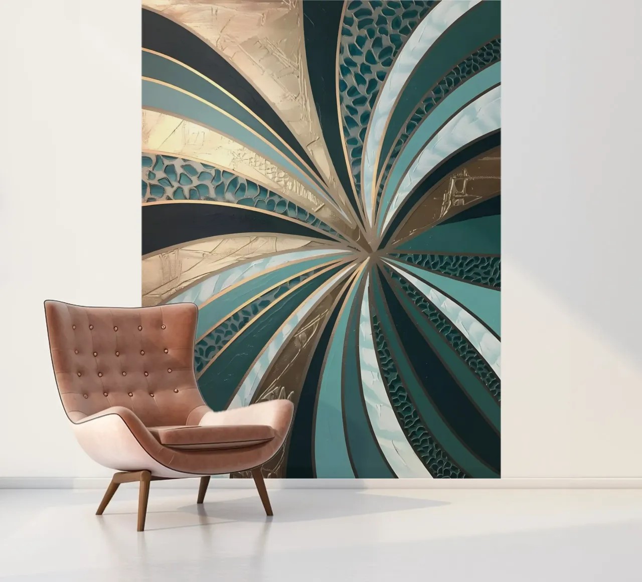 Emerald Vortex fotobehang van Artistic-shop