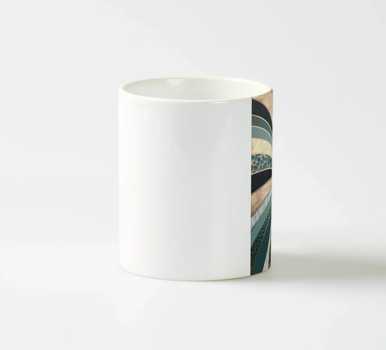 Emerald Vortex ceramic mug by Artistic-shop