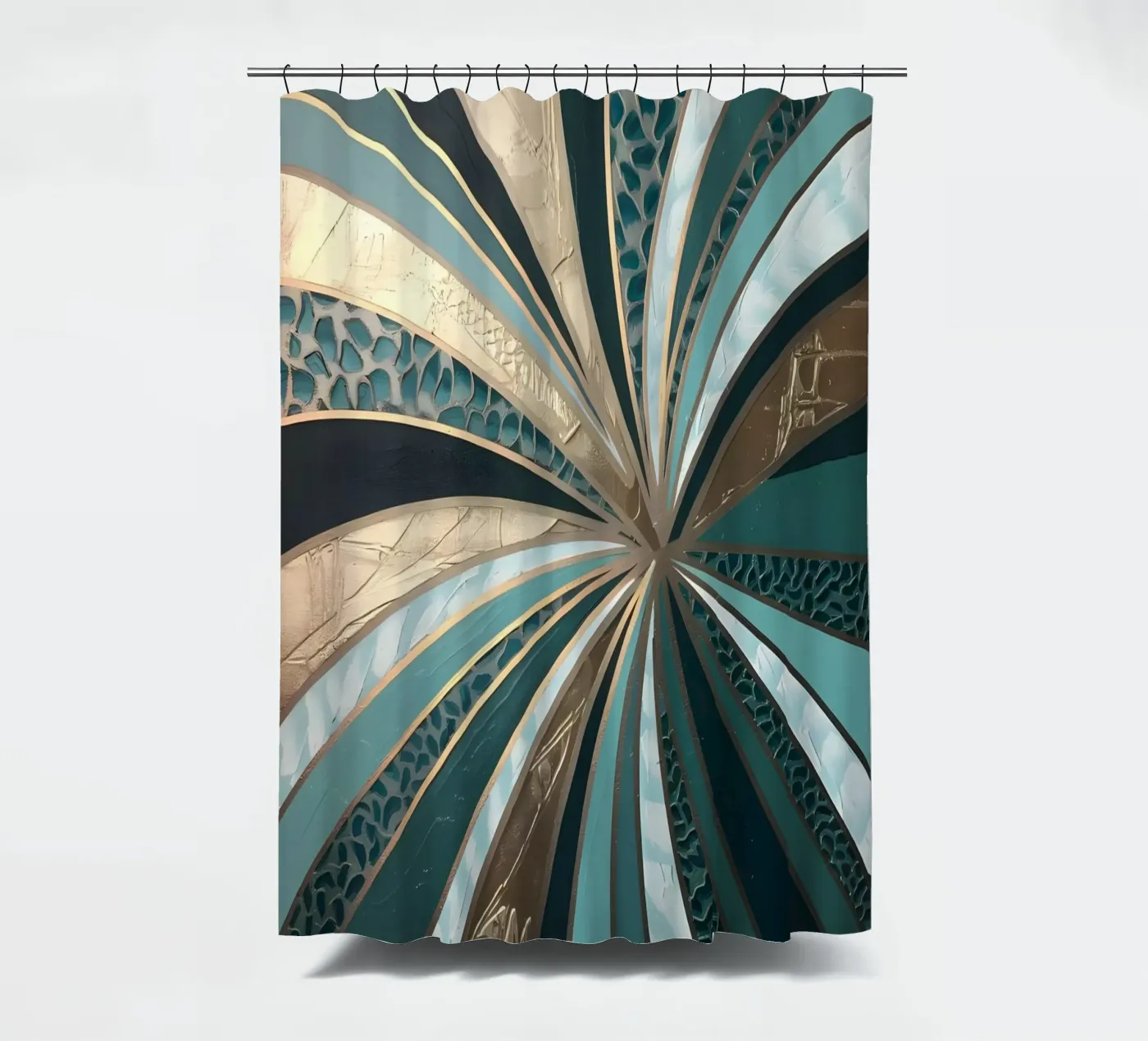 Emerald Vortex Duschvorhang von Artistic-shop